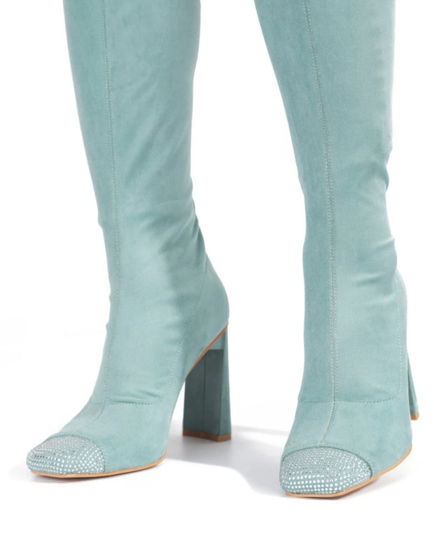 Mint Color Thigh Boot